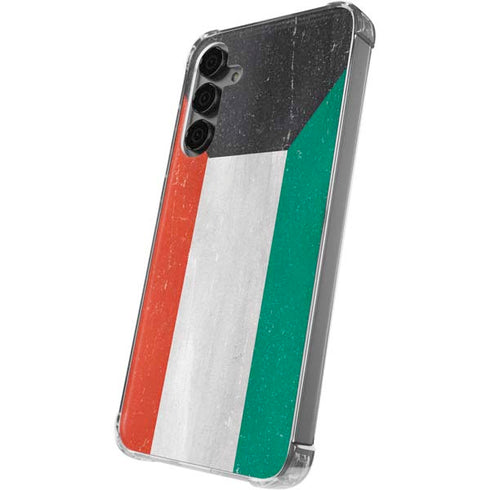 Kuwait Flag Distressed Galaxy S24 Plus Clear Case